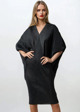 Batwing Sleeve Glam Dress Dresses Kate Hewko Black One Size