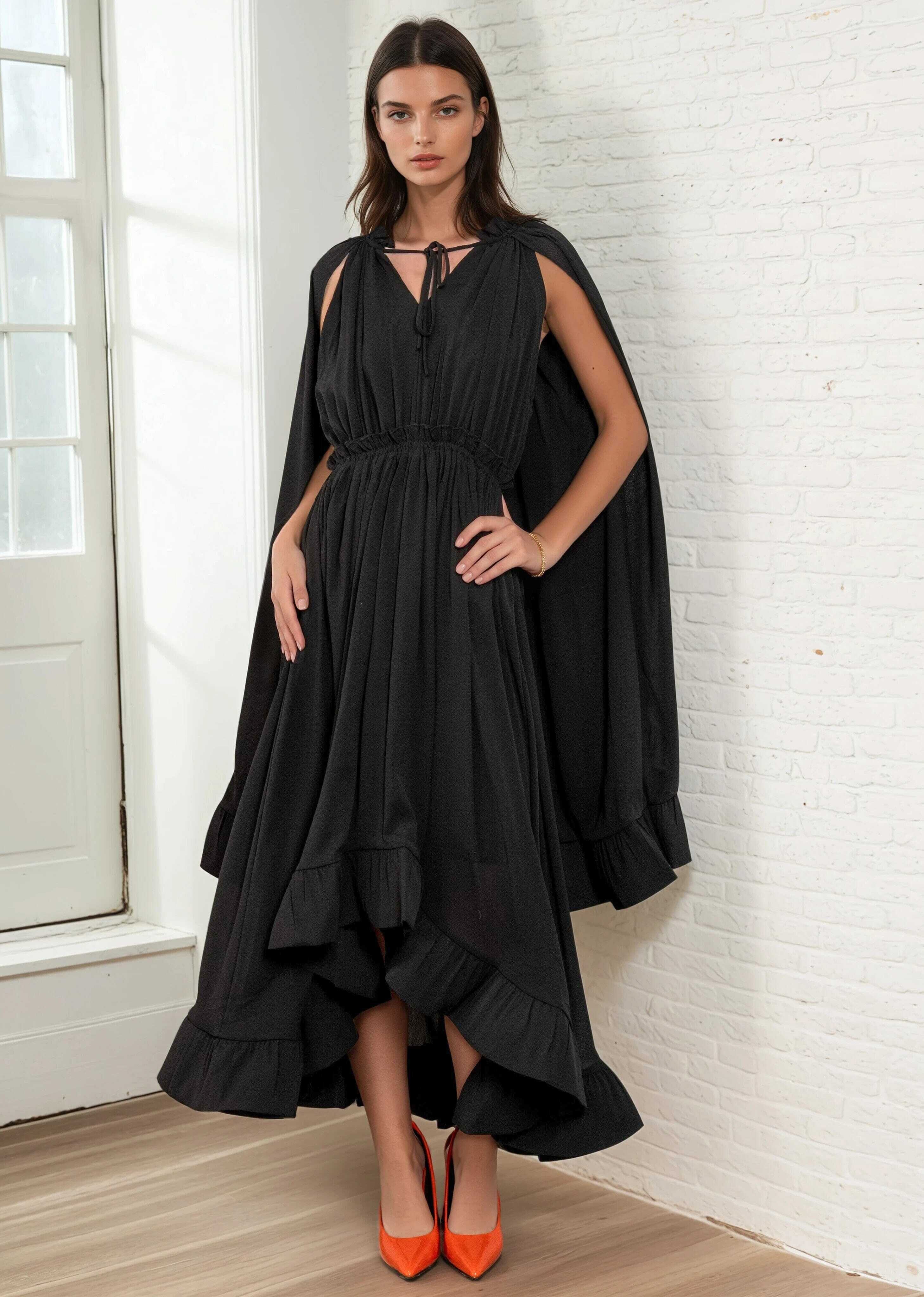 black boho midi dress Baltic Born Womens Spell Boho Midi Dress | Black