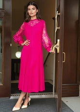 Floral Lace Pleated Maxi Dress Dresses Kate Hewko