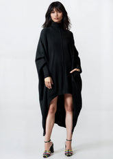 High Low Zigzag Tunic Sweater Sweaters Kate Hewko Black One size