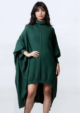 High Low Zigzag Tunic Sweater Sweaters Kate Hewko Green One size