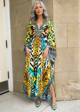 Jungle Print Kaftan Dress Dresses Kate Hewko