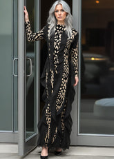 Leopard Print Ruffle Maxi Dress Dresses Kate Hewko