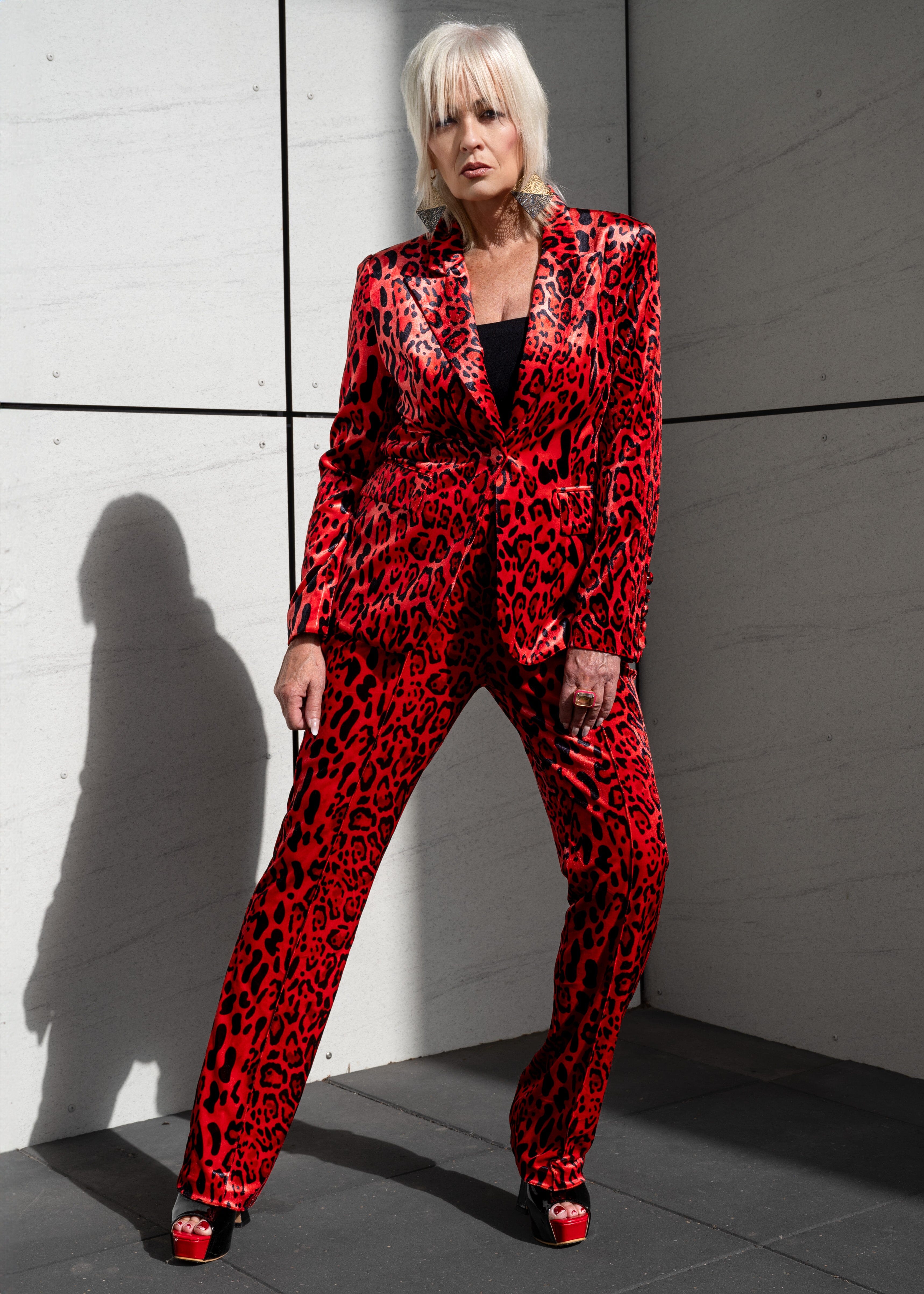 Leopard Printed Velour Dress Pant Kate Hewko