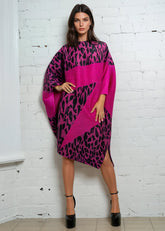Leopard Tunic Dress Dresses Kate Hewko One Size Pink