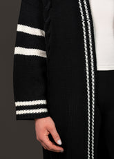 Long Varsity Knit Cardigan Cardigans Kate Hewko 