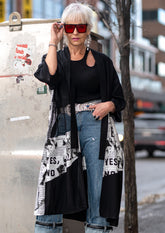 Newsprint and Mesh Kimono Layering Pieces Kate Hewko