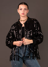 Sequin Disco Jacket Outerwear Kate Hewko One Size Black 