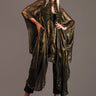 Sheer Ruffle Metallic Kimono Layering Pieces Kate Hewko Gold One Size 