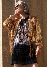 Tiger Head Sequin Tee Dresses Kate Hewko 