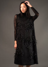 Mock Neck Textured Petal Dress Dresses Kate Hewko