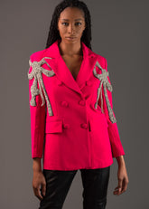 Rhinestone Bow Blazer Blazers Kate Hewko