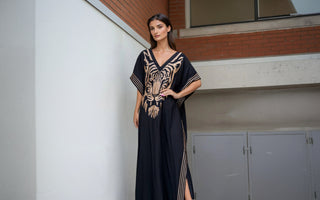 How to style a kaftan that has no interest in staying casual
