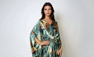 The kaftan dress was never a summer-only piece