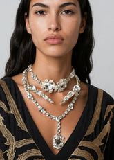 3 Piece Layered Gemstone Necklace Necklaces Kate Hewko Silver 