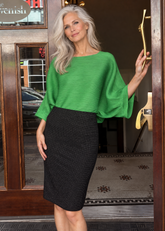Rhinestone Studded Pencil Skirt
