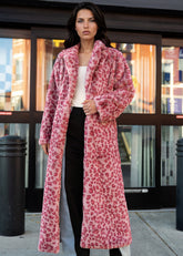 Animal Print Faux Fur Coat Outerwear Kate Hewko 