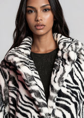 Animal Print Faux Fur Coat Outerwear Kate Hewko 