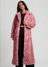 Animal Print Faux Fur Coat Outerwear Kate Hewko 