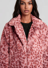 Animal Print Faux Fur Coat Outerwear Kate Hewko 