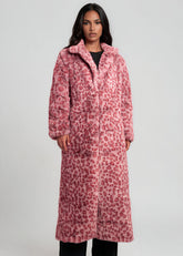 Animal Print Faux Fur Coat Outerwear Kate Hewko 