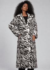Animal Print Faux Fur Coat Outerwear Kate Hewko 