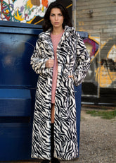 Animal Print Faux Fur Coat Outerwear Kate Hewko 