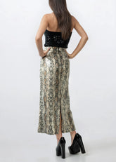 Animal Print Sequin Pencil Skirt Skirts Kate Hewko 