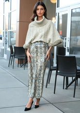 Animal Print Sequin Pencil Skirt Skirts Kate Hewko 