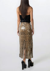 Animal Print Sequin Pencil Skirt Skirts Kate Hewko 