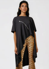 Asymmetric Single Zip Tee Tees Kate Hewko Black One size 