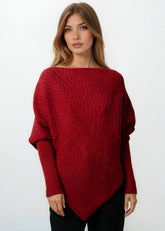 Asymmetrical Cable Knit Sweater Sweaters Kate Hewko 