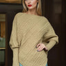 Asymmetrical Cable Knit Sweater Sweaters Kate Hewko 
