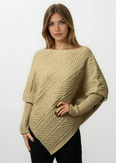 Asymmetrical Cable Knit Sweater Sweaters Kate Hewko 