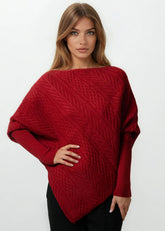 Asymmetrical Cable Knit Sweater Sweaters Kate Hewko 
