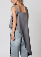 Asymmetrical Cargo Zip Tank Tank Tops Kate Hewko 