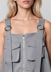 Asymmetrical Cargo Zip Tank Tank Tops Kate Hewko 