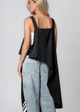 Asymmetrical Cargo Zip Tank Tank Tops Kate Hewko 