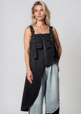 Asymmetrical Cargo Zip Tank Tank Tops Kate Hewko 