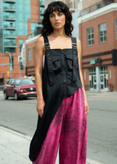 Asymmetrical Cargo Zip Tank Tank Tops Kate Hewko Black One size 