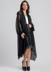 Asymmetrical Hem Sheer Duster Layering Pieces Kate Hewko 