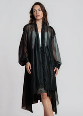 Asymmetrical Hem Sheer Duster Layering Pieces Kate Hewko 