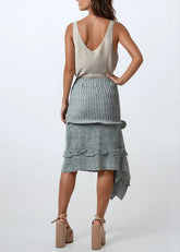 Asymmetrical Knit Tube Skirt Skirts Kate Hewko 