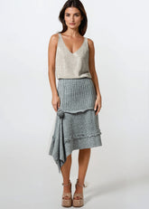 Asymmetrical Knit Tube Skirt Skirts Kate Hewko 