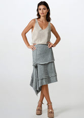 Asymmetrical Knit Tube Skirt Skirts Kate Hewko 