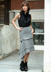 Asymmetrical Knit Tube Skirt Skirts Kate Hewko 
