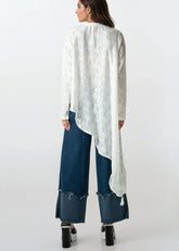 Asymmetrical Lace Long Sleeve Top Long Sleeve Tees Kate Hewko 