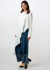 Asymmetrical Lace Long Sleeve Top Long Sleeve Tees Kate Hewko 