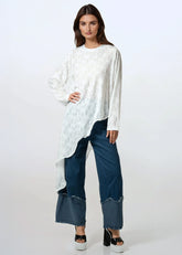 Asymmetrical Lace Long Sleeve Top Long Sleeve Tees Kate Hewko 