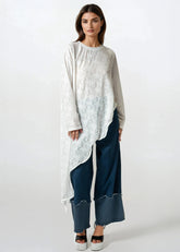 Asymmetrical Lace Long Sleeve Top Long Sleeve Tees Kate Hewko 